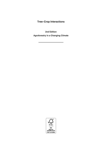 Tree-Crop Interactions