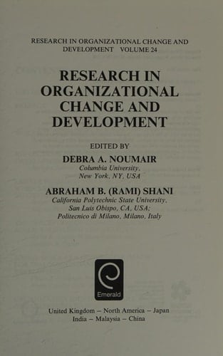 Research in Organizational Change and Development