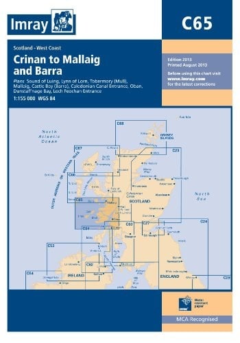C65 Crinan to Mallaig and Barra 1:155,000 Wgs 84