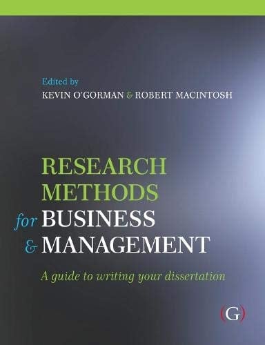 Research Methods for Business & Management A Guide to Writing Your Dissertation