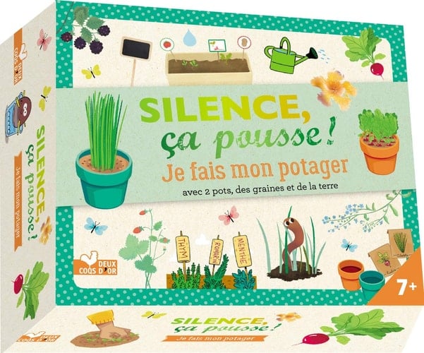 Je fais mon potager Coffret avec 2 pots, des graines et de la terre