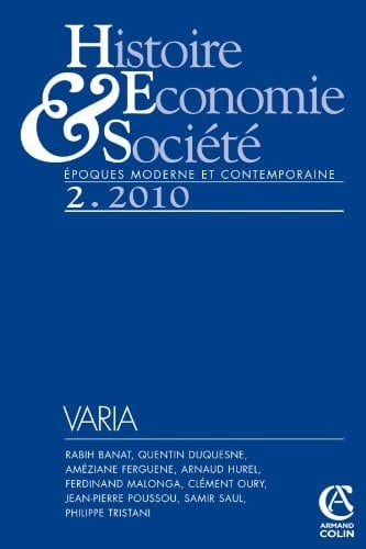 Histoire, Économie & Société (2/2010) Varia