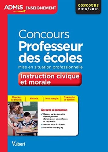 Concours professeur des écoles Instruction civique et morale Mise en situation professionnelle, CRPE 2015-2016