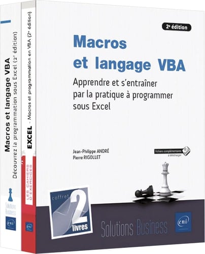 Macros et langage VBA, apprendre et s'entraîner par la pratique à programmer Coffret en 2 volumes