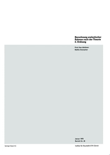 Berechnung unelastischer Rahmen nach der Theorie 2. Ordnung