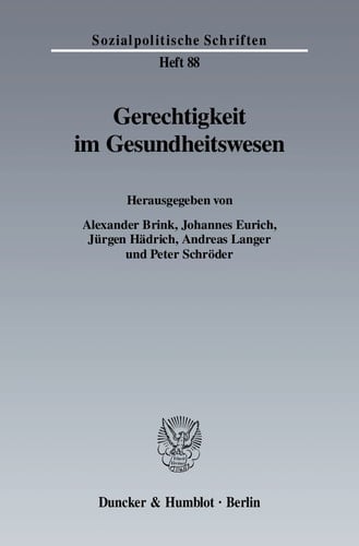 Gerechtigkeit Im Gesundheitswesen