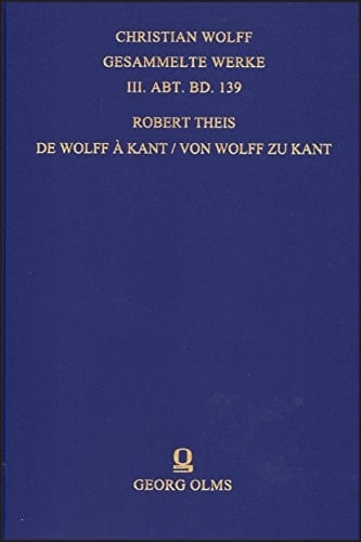 De Wolff à Kant études