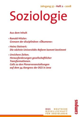 Soziologie 2.2008 - Forum der Deutschen Gesellschaft für Soziologie