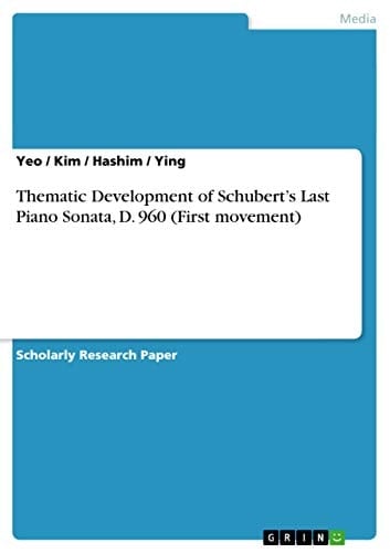 Thematic Development of Schubert's Last Piano Sonata, D. 960 (First Movement)