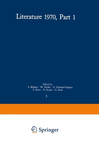 Literature 1970, Part 1