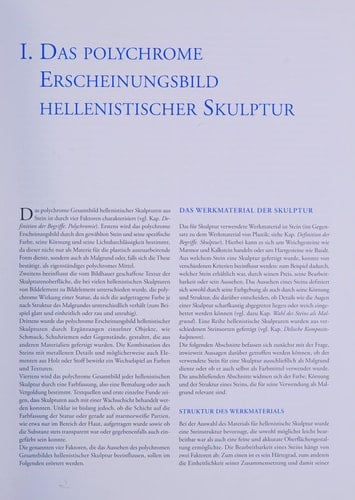 Polychromie hellenistischer Skulptur: Ausführung, Instandhaltung und Botschaften