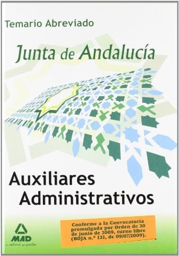 Auxiliares administrativos de la junta de andalucía. Temario abreviado