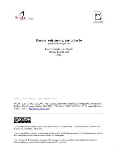 Doença, sofrimento, perturbação perspectivas etnográficas