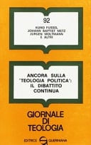 Ancora sulla teologia politica il dibattito continua
