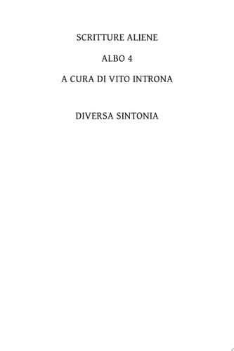 Scritture Aliene albo 4 a cura di Vito Introna
