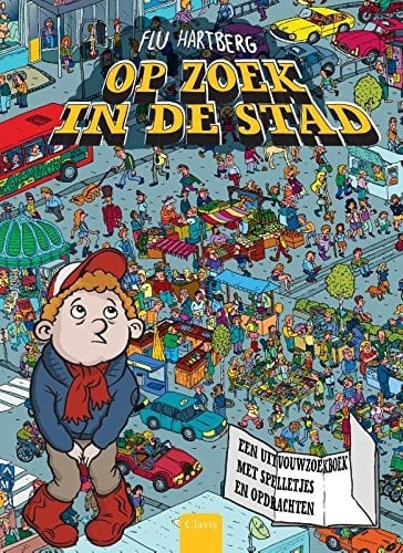 Op zoek in de stad een uitvouwzoekboek met spelletjes en opdrachten