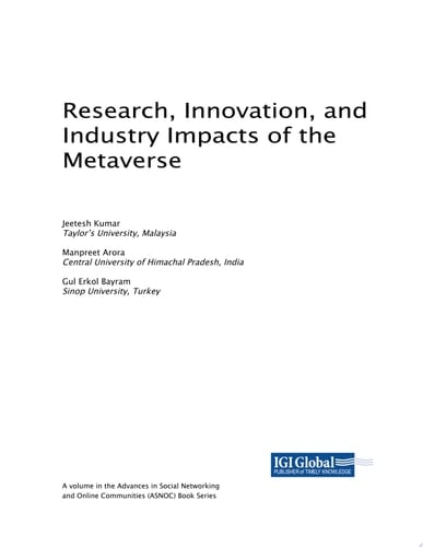 Research, Innovation, and Industry Impacts of the Metaverse