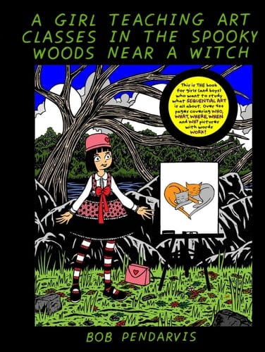 A Girl Teaching Art Classes in the Spooky Woods Near a Witch