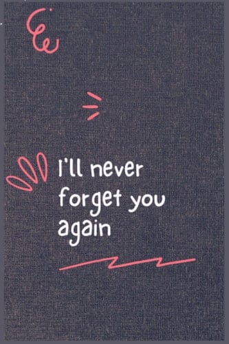 I'll Never Forget You Again: password notebook, password manager with hints