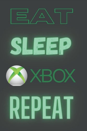 Xbox notepad: Eat Sleep Game Repeat 120 pages lined book