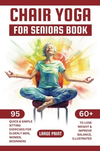 Chair Yoga for Seniors Book: 95 Quick & Simple Sitting Exercises for Elderly Men, Women, Beginners over 60 to Lose Weight & Improve Balance, Illustrated, Large Print