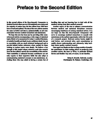 Encyclopaedic companion to medical statistics