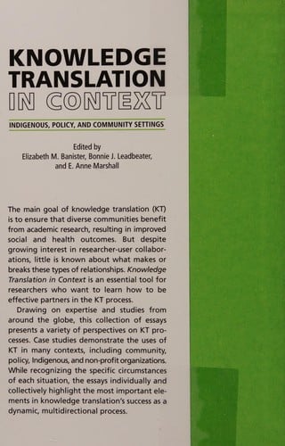 Knowledge translation in context