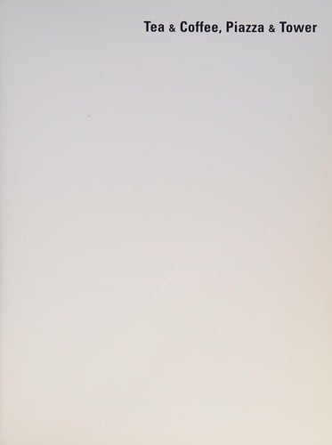 Tea & coffee, piazza & tower