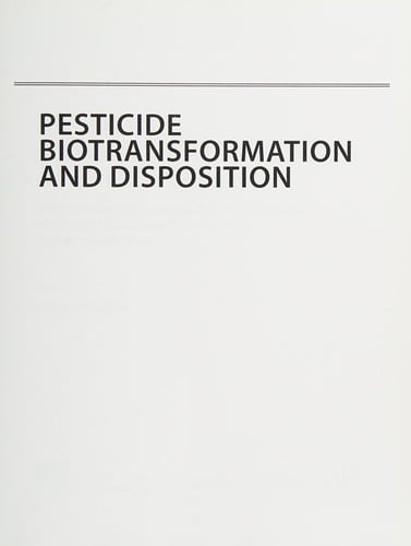 Pesticide biotransformation and disposition
