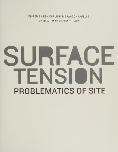Surface tension