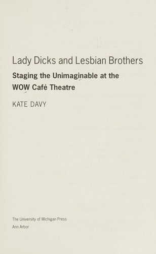 Lady dicks and lesbian brothers