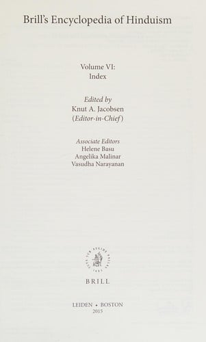 Brill's encyclopedia of Hinduism