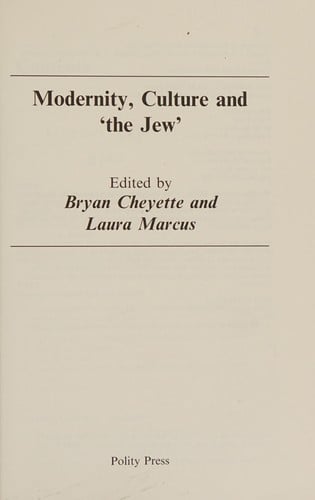 Modernity, culture, and 'the Jew'