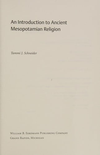 An introduction to ancient Mesopotamian religion