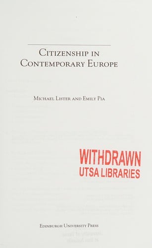 Citizenship in contemporary Europe
