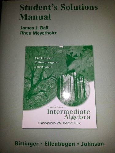 Student's Solutions Manual for Intermediate Algebra