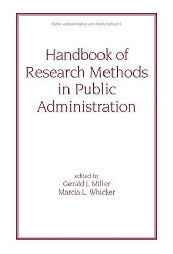 Handbook of research methods in public administration