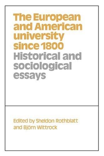 The European and American university since 1800