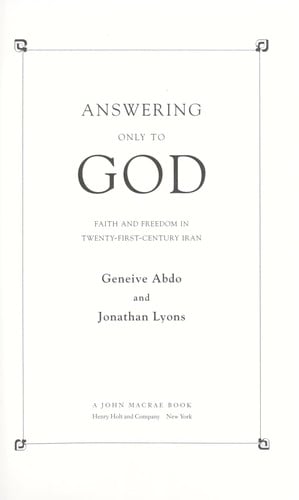 Answering only to God