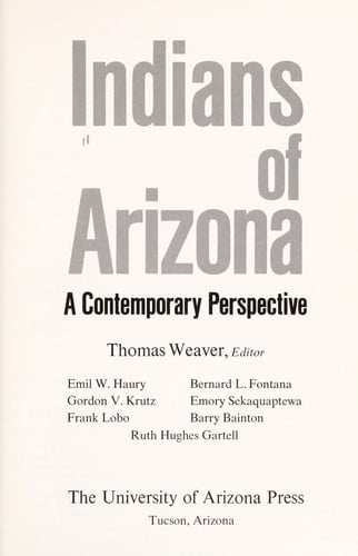 Indians of Arizona