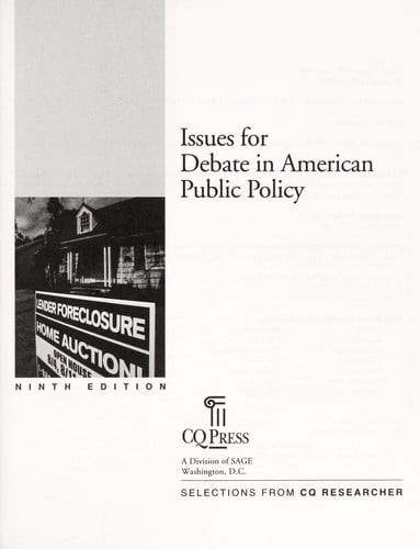 Issues for debate in American public policy