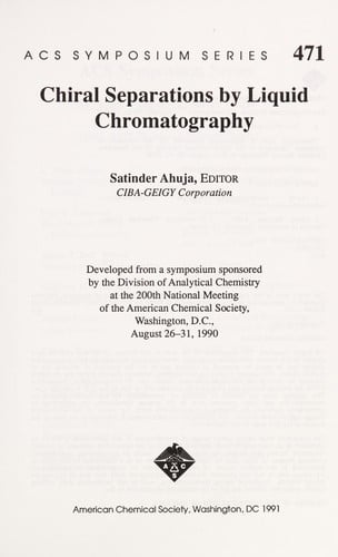 Chiral separations by liquid chromatography