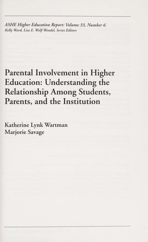 Parental involvement in higher education