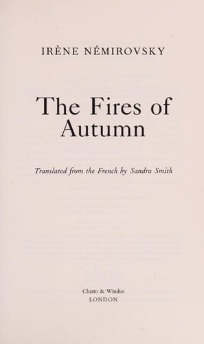The fires of Autumn