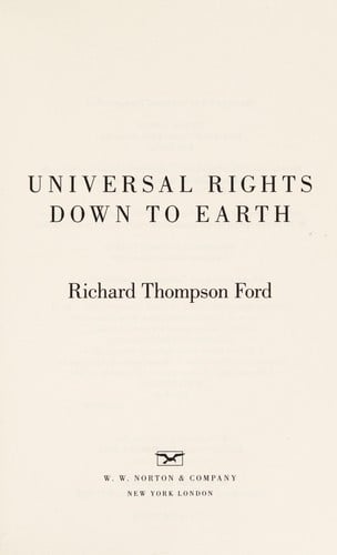 Universal rights down to earth