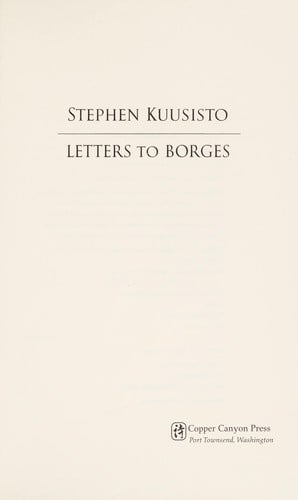 Letters to Borges