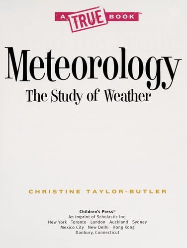 Meteorology the study of weather