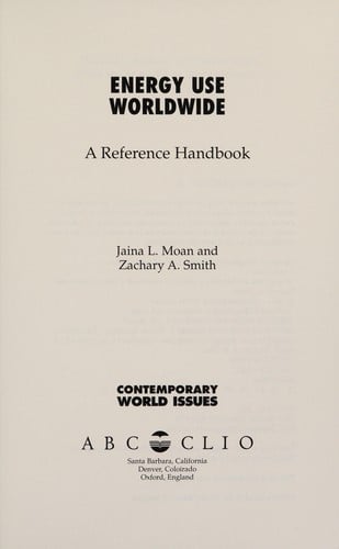 Energy use worldwide