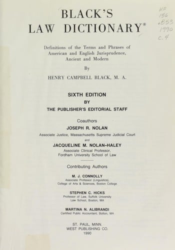 Black's law dictionary