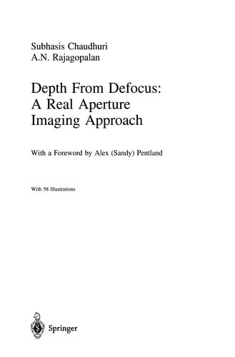 Depth From Defocus: A Real Aperture Imaging Approach